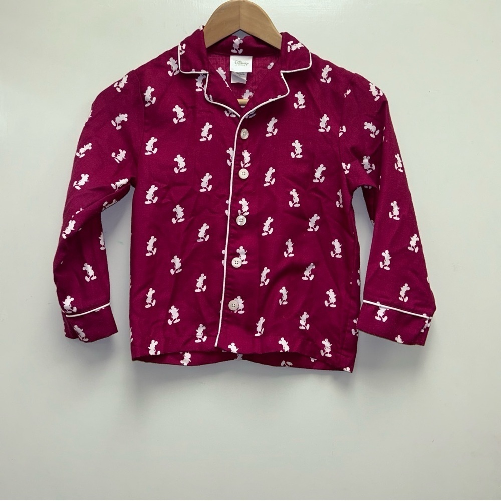 Disney Red Shirt with White Mickey Mouse Design size 5/6 - Picture 1 of 3